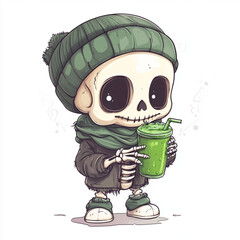 Cute chibi skeleton