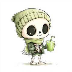 Cute chibi skeleton