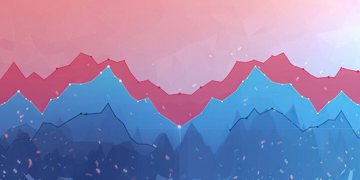 Unemployment Rate Over Time: Red & Blue Line Graph