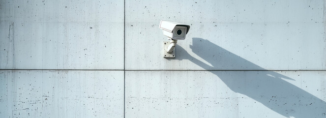 State-of-the-art Surveillance: A Contemporary Security Camera on a Blank White Wall for Safety Monitoring in Industrial and Public Spaces
