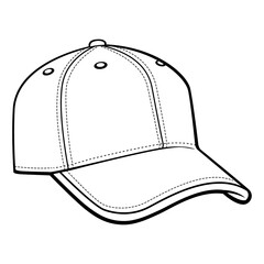 cap black and white vector image.