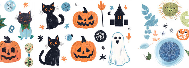 Pumpkin Patch Peril: A Spooky Tale of Ghouls, Ghosts, and Cats