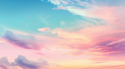 Obraz premium Pastel Sky at Sunset