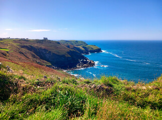 North Tintagel Boulders SW coast landscape