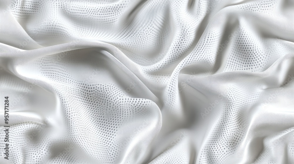 Poster a detailed abstract background featuring wavy patterns of light blue and white, representing future 
