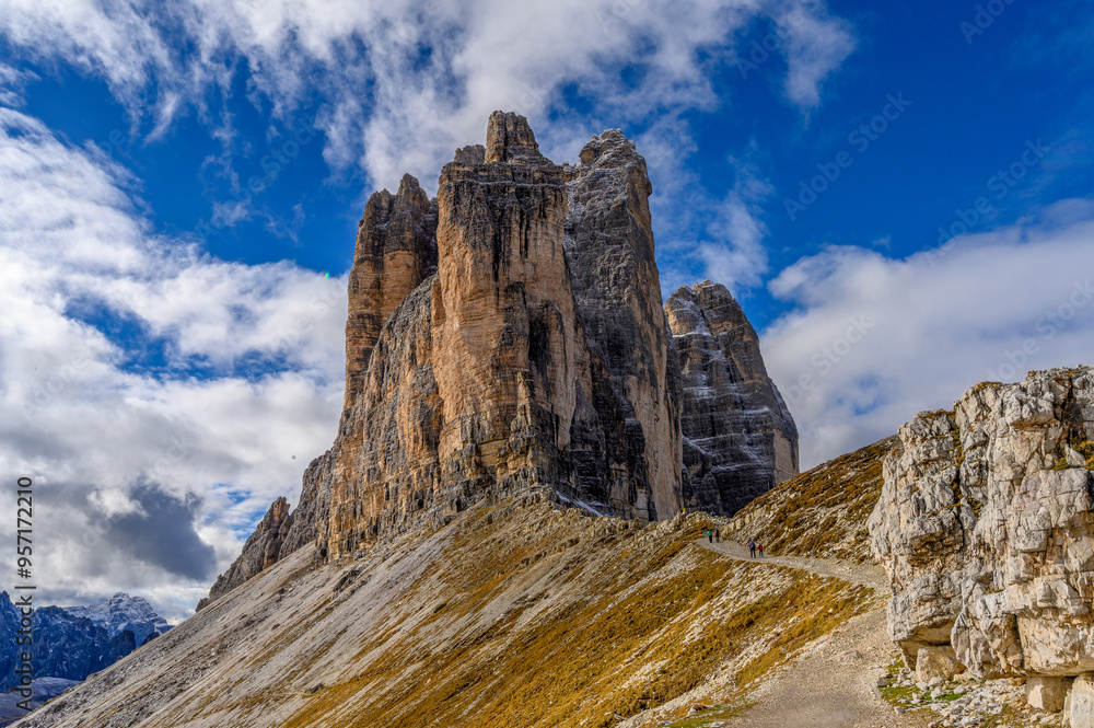 Poster les trois cimes des dolomites