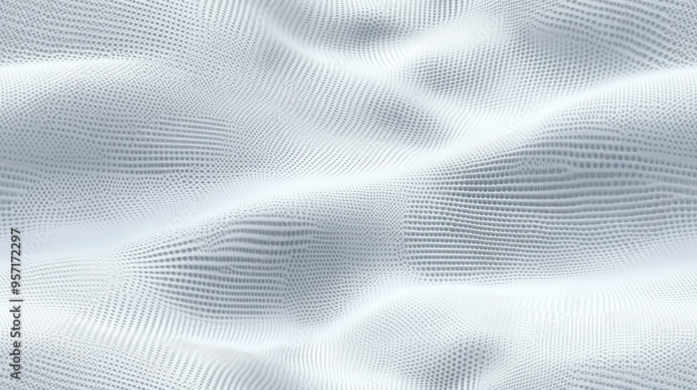 Poster a detailed abstract background featuring wavy patterns of light blue and white, representing future 
