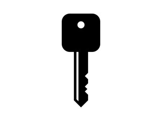 シンプルな鍵アイコンE：黒