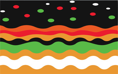 Obraz premium An artistic depiction of ocean waves with layered vector elements creating a soothing rhythm of the sea's natural movement