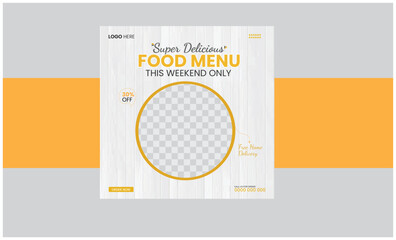 food social media post design