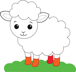 illustration of a cute sheep