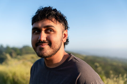 Headshot gen z in nature