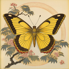 浮世絵　てふ　蝶　アイコン　UY_4