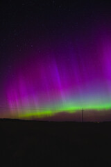 Northern lights in poland, near Frombork city, august 2024