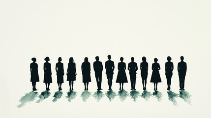 Bold mint Christmas choir silhouette depicted minimally against a white backdrop.