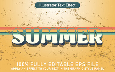 Obraz premium EDITABLE SUMMER TEXT EFFECT