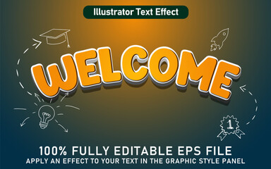 EDITABLE WELCOME TEXT EFFECT