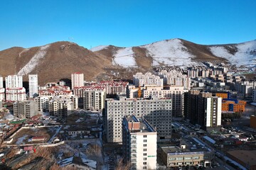 The panoramic view of the entire city of Ulaanbaatar, mongolia