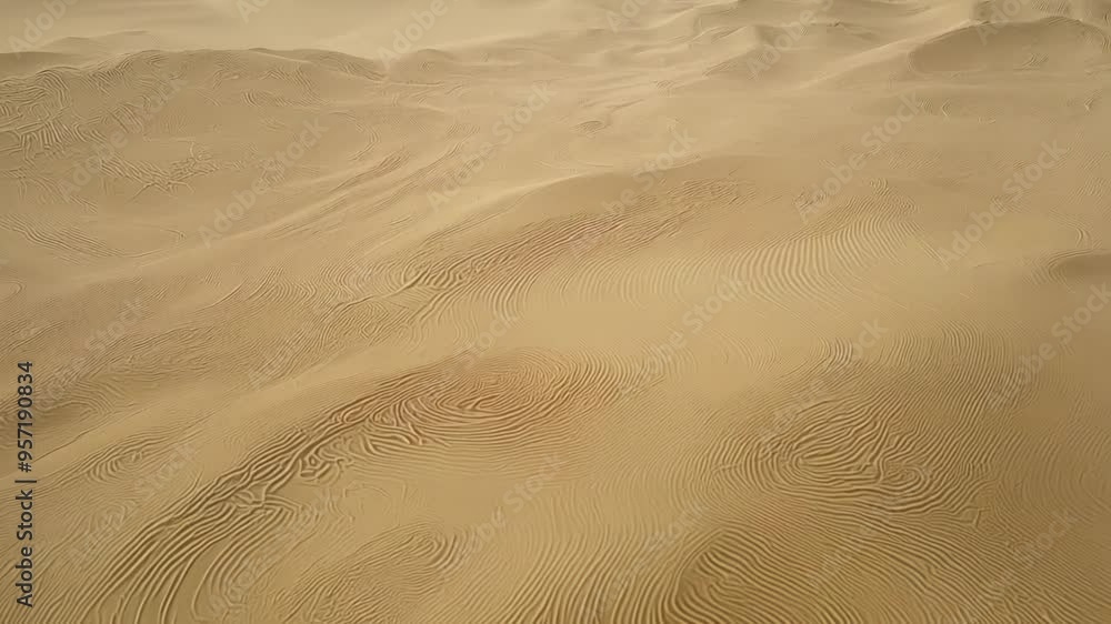 Aufkleber gentle wind creates mesmerizing patterns on vast desert sand dunes, stretching endlessly like a fant