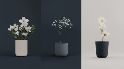 Elegant minimal collage using muted pastels and organic forms to convey simplicity and calm