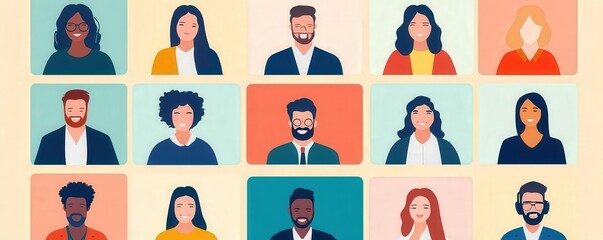 A global business meeting with people from different ethnicities joining via video conference, all contributing ideas and strategies, symbolizing international collaboration