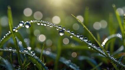 dew drops on grass