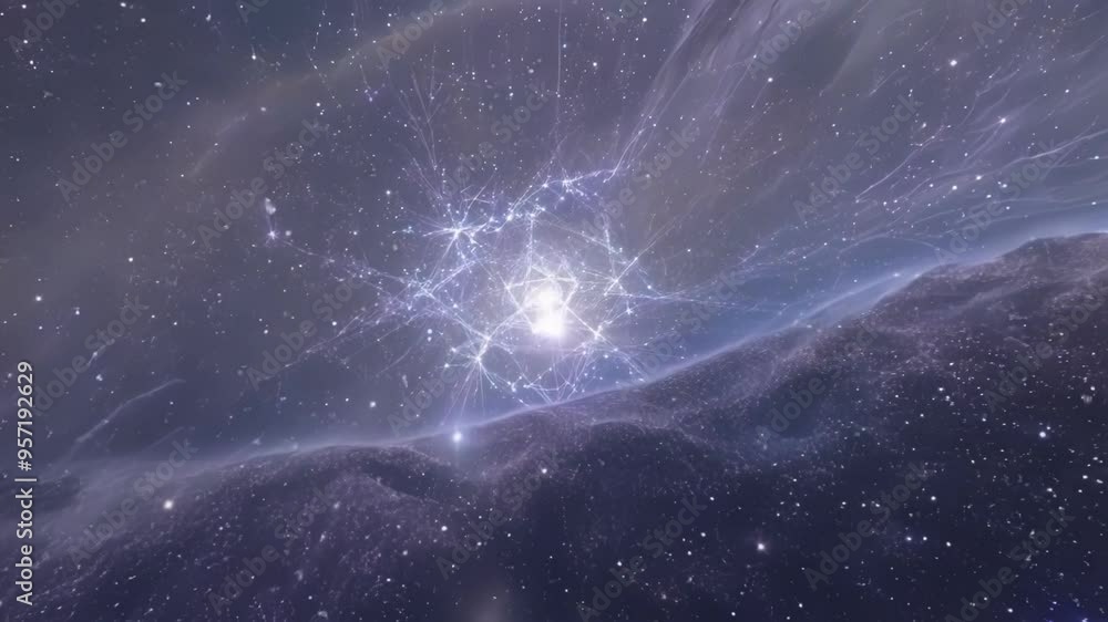Leinwandbilder Awe inspiring display of cosmic energy flowing through a galaxy, creating a breathtaking spectacle of light and color. The image evokes a sense of wonder and the vastness of space