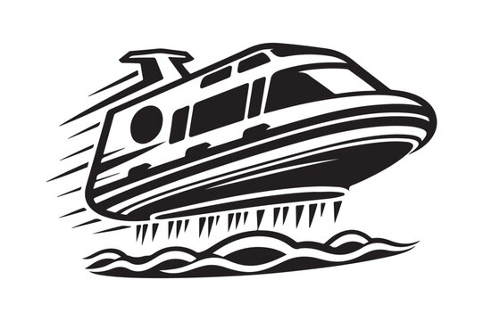 recommend clip art: Unique Hovercraft Silhouette Vectors - Perfect for Any Design Project