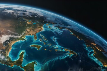 breathtaking close-up of the earth as seen from space, symbolizing the beauty and fragility of our planet from a cosmic perspective. - Save mother earth