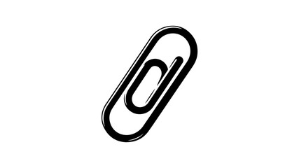 Obraz premium Paperclip silhouette vector illustration.