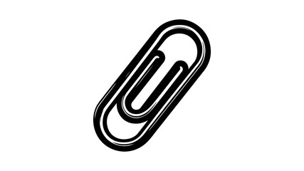 Obraz premium Paperclip silhouette vector illustration.