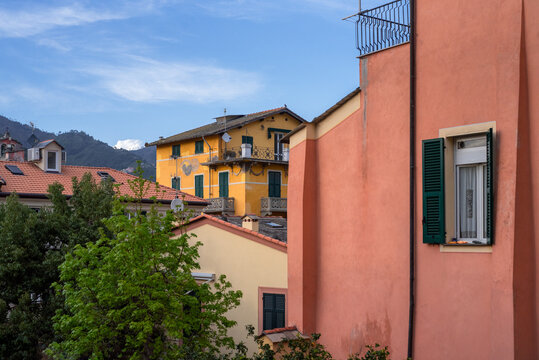 Italian riviera Ligure typical architecture