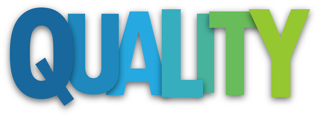 QUALITY colorful typography banner on transparent background