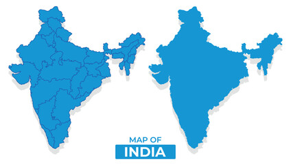 Obraz premium Vector Vietnam map set simple flat illustration with borders of regions