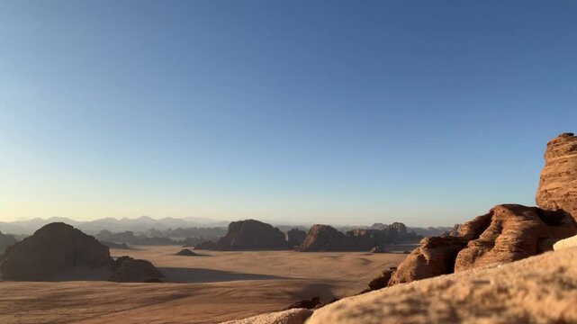 Shadows in the desert Saudi 