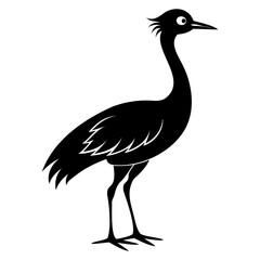 Nene bird black silhouette vector illustration isolated on a white background