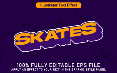 EDITABLE SKATES TEXT EFFECT