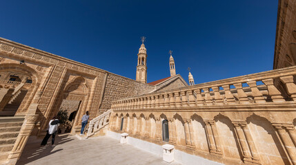 Mor Gabriel Monastery in Midyat, Mardin. Turkey. Mor Gabriel Monastery is the oldest surviving...