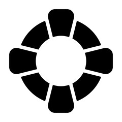 Floatation Ring Vector Glyph Icon Design