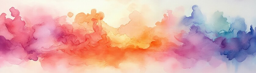 Ethereal Watercolor Pastel Stains Artistic Expression on Paper
