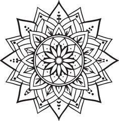 Handmade Mandala Coloring Page