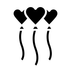 Balloons Vector Glyph Icon Design