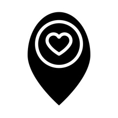 Location Vector Glyph Icon Design