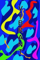 abstract multicolored shape for background usage and copy space for text