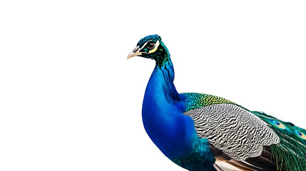Naklejka premium peacock isolated on white background