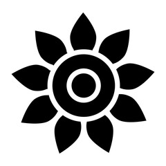 Winter Jasmine Vector Glyph Icon Design