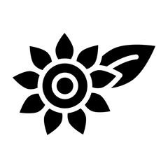 Winter flower Vector Glyph Icon Design