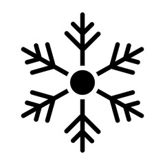 Frosty Fern Vector Glyph Icon Design