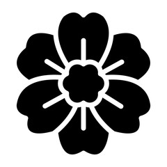 Primrose Vector Glyph Icon Design