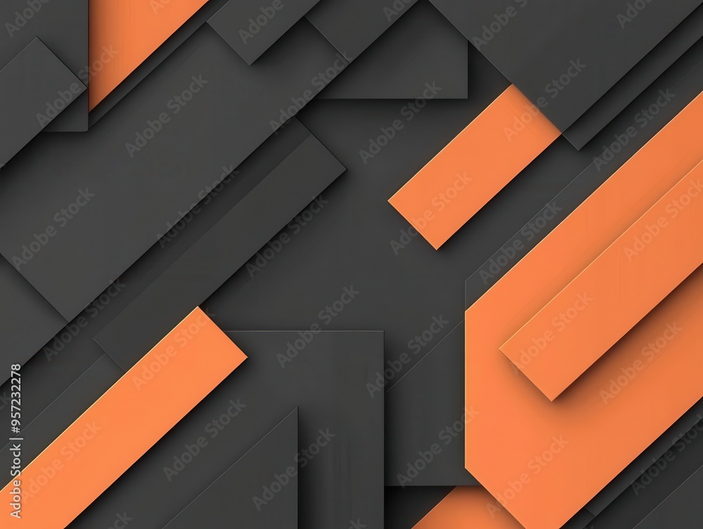 Poster abstract geometric shapes with subtle shadows, background, modern template for text overlays